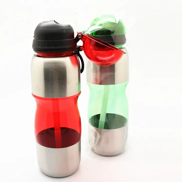 Mejor venta de productos chinos calientes botella de agua de regalo de navidad, niño botella de agua de plástico con paja