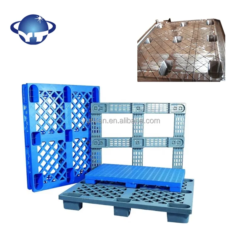 Double deck HDPE Injection molded Plastic pallet mold