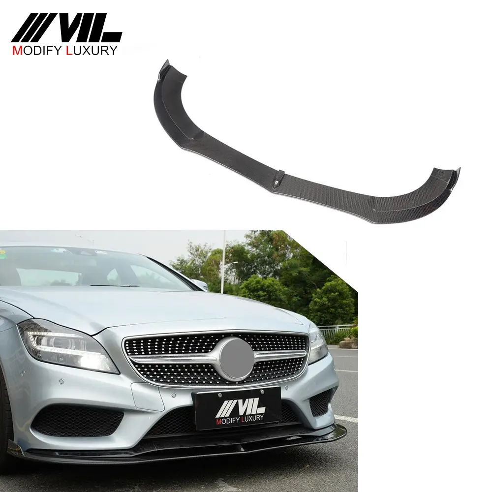 W218 CLS Kelas Balap Karbon Depan Lip Spoiler untuk Mercedes 15-16