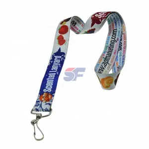 Custom Logo Wholesale Promotional Medal Key Holder J Hook Roll Printed Sublimation Heat Transfer Machine Neck Polyester Lanyard