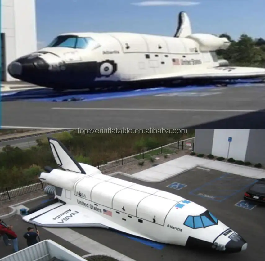 Customized inflatable space shuttle model