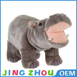 Động Vật sang trọng Đồ Chơi, Hà Mã Sang Trọng Với Mở Miệng, Miệng Lớn Xám Hà Mã Sang Trọng - Product Image 6