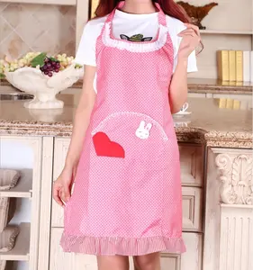 Rosa blau Korean süße stil sexy spitze kochen schürze maid kellnerin arbeit taille kreuz zurück schürze für mädchen dame frauen overclothes