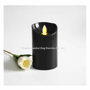 Black scented candle Flameless candle light led- electronic dancing candles