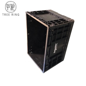 大号黑色塑料折叠托盘箱 600*400*230 毫米 实心箱 可折叠 环保 可堆叠 适用于家禽 - Product Image 3