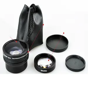 Lens için balıkgözü geniş açı Lens 58mm Rebel T3i T3 T2i T1i 18-55mm