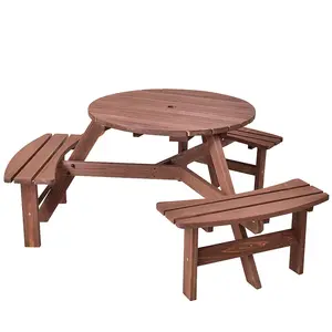 High Quality Modern Design Outdoor Wooden Beer Table for Garden Patio Beach Pool Pub Bar Party