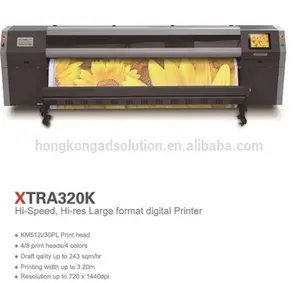 Flora solvente impresora de gran formato en los cabezales de impresión KM512i XTRA320K
