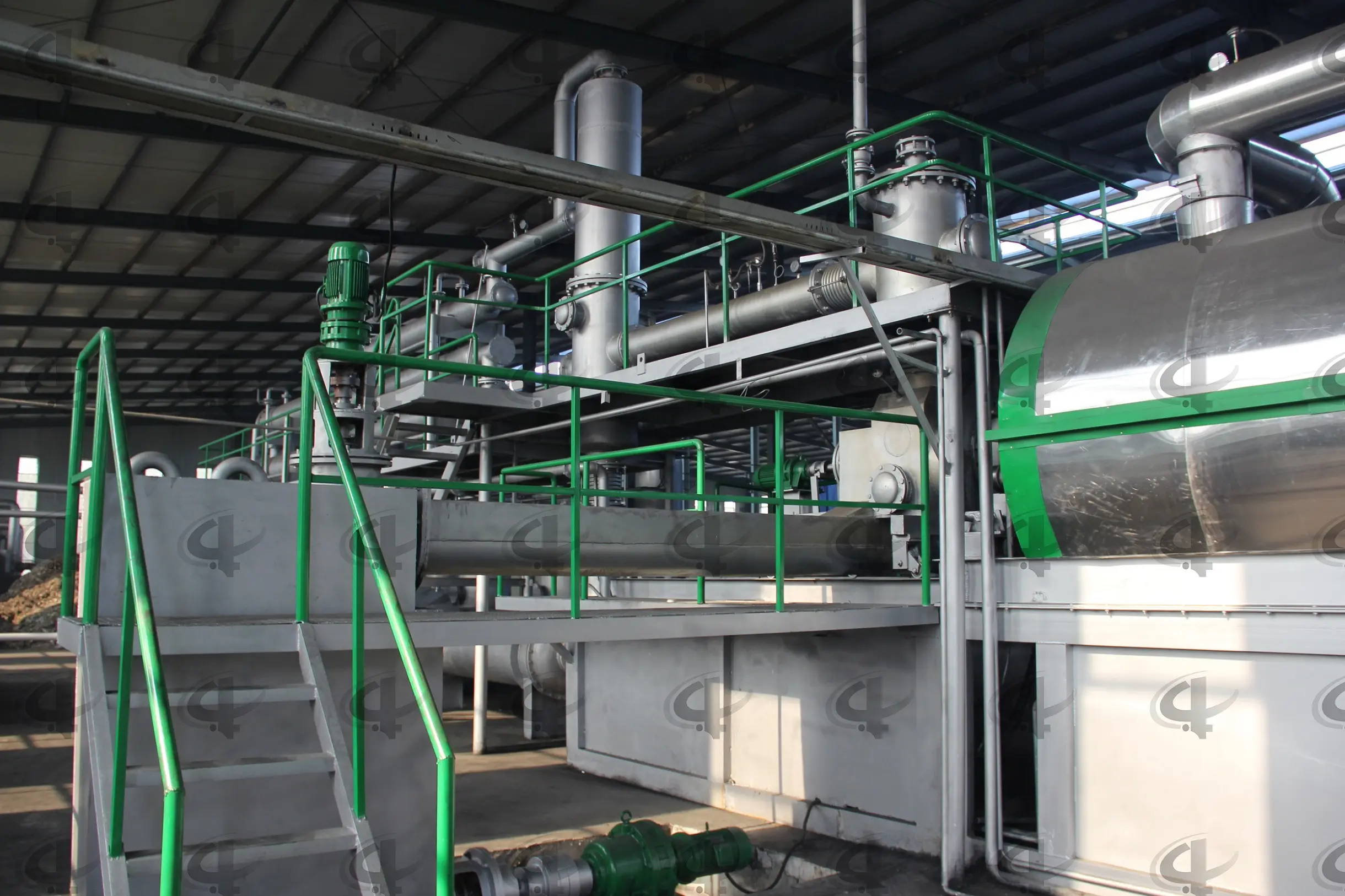 Full continuous tire pyrolysis plant tyre recycling
