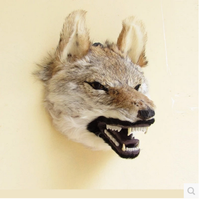 Décoration de Noël, modèle d'animal simulé en fourrure, têtes de tigre d'église, masque de loup réaliste, animaux en peluche faits à la main