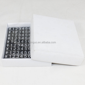 Cubos de Precio de Plástico Personalizables en Varios Tamaños con Símbolos de <span class=keywords><strong>Moneda</strong></span> USD, Euro y Libra, para Joyería, Números Blancos, Base Negra, Marca Languo - Product Image 3
