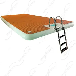 422 Drijvende Dock Jetski Met Drop Stitch En Pvc Materiaal Met 304 Roestvrij Ladder