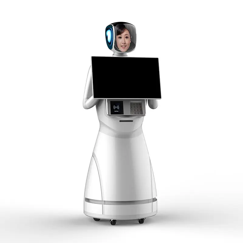 Humanoid Assistent Bank Business Overleg En Receptie Welkom Service Robot