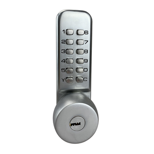 YOHEEN <span class=keywords><strong>Serrure</strong></span> de porte numérique à code à <span class=keywords><strong>bouton</strong></span>-poussoir, pêne tubulaire mécanique de sécurité, sans clé - Product Image 1
