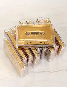 Cassette colorée et transparente, Cassette dorée pour la décoration et l'enregistreur