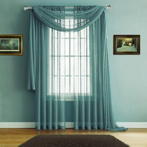 Cortina Transparente Blanca Elegante de Estilo Europeo de <span class=keywords><strong>Diseño</strong></span> Simple en Oferta, Hecha de Tela de Velo <span class=keywords><strong>con</strong></span> Pañuelo Extra Largo para Ventana - Product Image 5