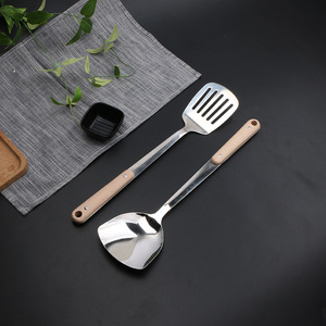 <span class=keywords><strong>Juego</strong></span> <span class=keywords><strong>de</strong></span> Utensilios <span class=keywords><strong>de</strong></span> Cocina con Mango <span class=keywords><strong>de</strong></span> Madera, Cucharón <span class=keywords><strong>de</strong></span> <span class=keywords><strong>Acero</strong></span> <span class=keywords><strong>Inoxidable</strong></span> - Product Image 2