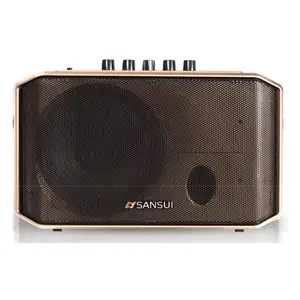 Groothandel Sansui 5 Inch Goed Geluid Draagbare Mini Draadloze Speaker Houten Materiaal