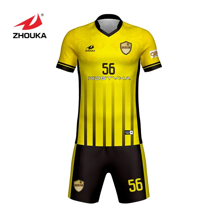 Venta caliente equipo del club uniforme patrón de logotipo deportes jersey personalizado diseño de camiseta de fútbol uniforme de fútbol camiseta de fútbol