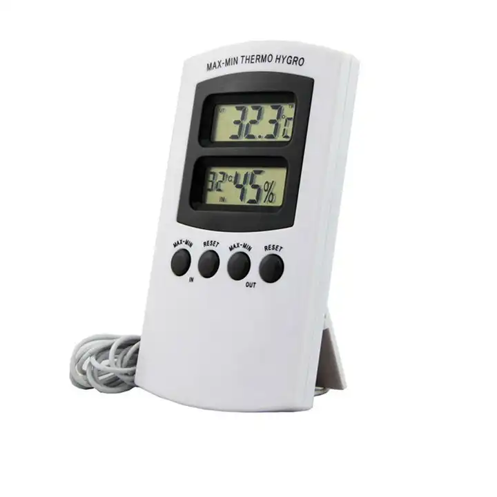 Digital Indoor Hydrometer Grow Tent Thermometer Thermostat with