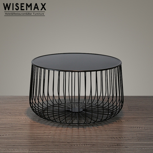 WISEMAX FURNITURE Table basse style <span class=keywords><strong>fil</strong></span> métallique en forme <span class=keywords><strong>de</strong></span> citrouille style design <span class=keywords><strong>créatif</strong></span> europe <span class=keywords><strong>de</strong></span> haute qualité - Product Image 3