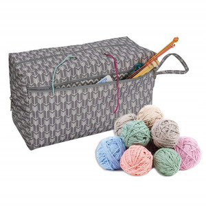 Large capacity canvas storage knitting bag yarn organizer