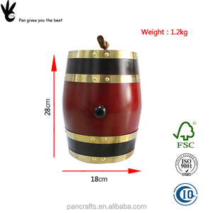 Barril de madera de madera del <span class=keywords><strong>grano</strong></span> de café envasado barril pintura a <span class=keywords><strong>pistola</strong></span> barril de vino - Product Image 6