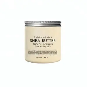 Factory Unrefined Ivory Shea Butter Raw 100% Pure from West Africa Moisturizing for Dry Cracked Skin and Eczema Use on Body