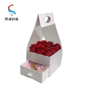 Farklı renk karton lüks gül çiçek kutusu hediye