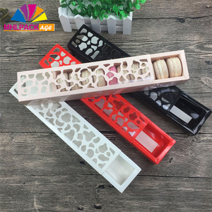 Wedding Favor Divided Recyclable Paperboard Folders Macaroon <strong>Sweets</strong> <strong>Packaging</strong> Boxes with Varnishing for Sugar and Food-Safe Use - Product Image 5