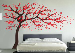 Sparadrap mural en 3d, art de sakura, fleur géante, énorme et <span class=keywords><strong>grand</strong></span> arbre, décoration murale de maison, 1 pièce - Product Image 2