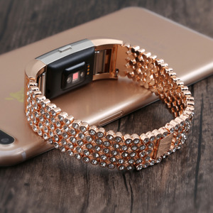 Pour <span class=keywords><strong>Fitbit</strong></span> <span class=keywords><strong>Bracelet</strong></span>, Classique Bijoux Diamant En <span class=keywords><strong>Acier</strong></span> Inoxydable Montre de Courroie De Bande Pour <span class=keywords><strong>Fitbit</strong></span> Charge 2 Montre - Product Image 5