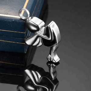 Marlary vendita calda 316 angelo in <span class=keywords><strong>acciaio</strong></span> inossidabile con ciondolo cremazione cuore collana portacenere gioielli ricordo - Product Image 4
