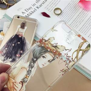 Accesorios <span class=keywords><strong>del</strong></span> teléfono al por mayor linda chica shinning suave TPU teléfono móvil caso para el iPhone 6 S 7 8 más X - Product Image 4