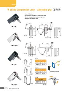 LM-731-3โลหะผสมสังกะสีโครเมี่ยมชุบล้างสไตล์กันน้ำปรับจับยกและเปิดสลักการบีบอัด - Product Image 5