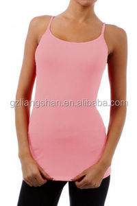 OEM Ordine All'ingrosso Delle Donne Lungo Cami Con <span class=keywords><strong>Reggiseno</strong></span> <span class=keywords><strong>Canotta</strong></span> Dal Carro Armato Della Cinghia di Spaghetti Regolabile Stringer Top - Product Image 5