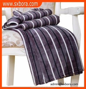 Caitlin <span class=keywords><strong>Jet</strong></span> Blanc Couverture pour CouchSofaBed, gris Bande, luxe Super Doux Microplush flanelle couverture polaire - Product Image 1