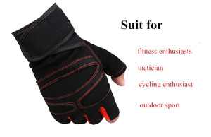 Mitaines de cyclisme antidérapantes à enfilement de la moitié des doigts, protection en Gel, pour cyclisme, moto et vélo de <span class=keywords><strong>route</strong></span>, vtt, hommes - Product Image 2