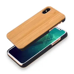 Guangzhou natural products Real Wood phone case PC blank wooden cases for iPhone X 5 6 7 7p 8 8p for samsung s8 wood case cover