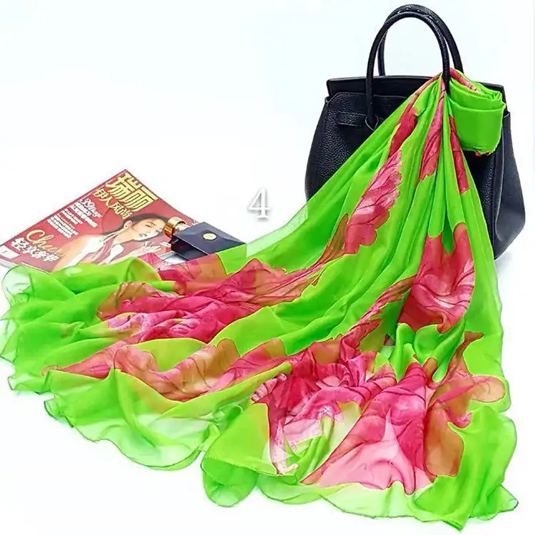 Custom made estate della signora colorful stampa floreale pieno sottile spiaggia sarong pareo