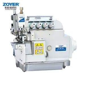 ZY988-4D Zoyer 4-thread with variable top feed Direct Drive Overlock Industrial Sewing Machine