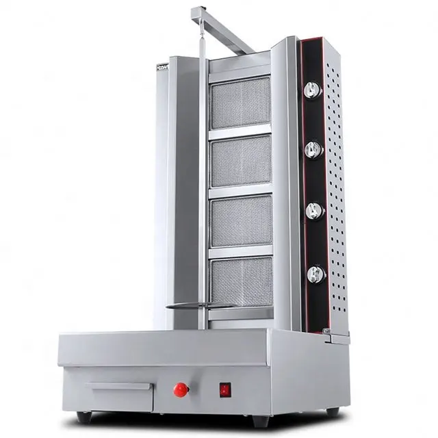 Shawarma máquina profissional, equipamento de cozinha industrial/para caldeira vertical gás gyro shawarma