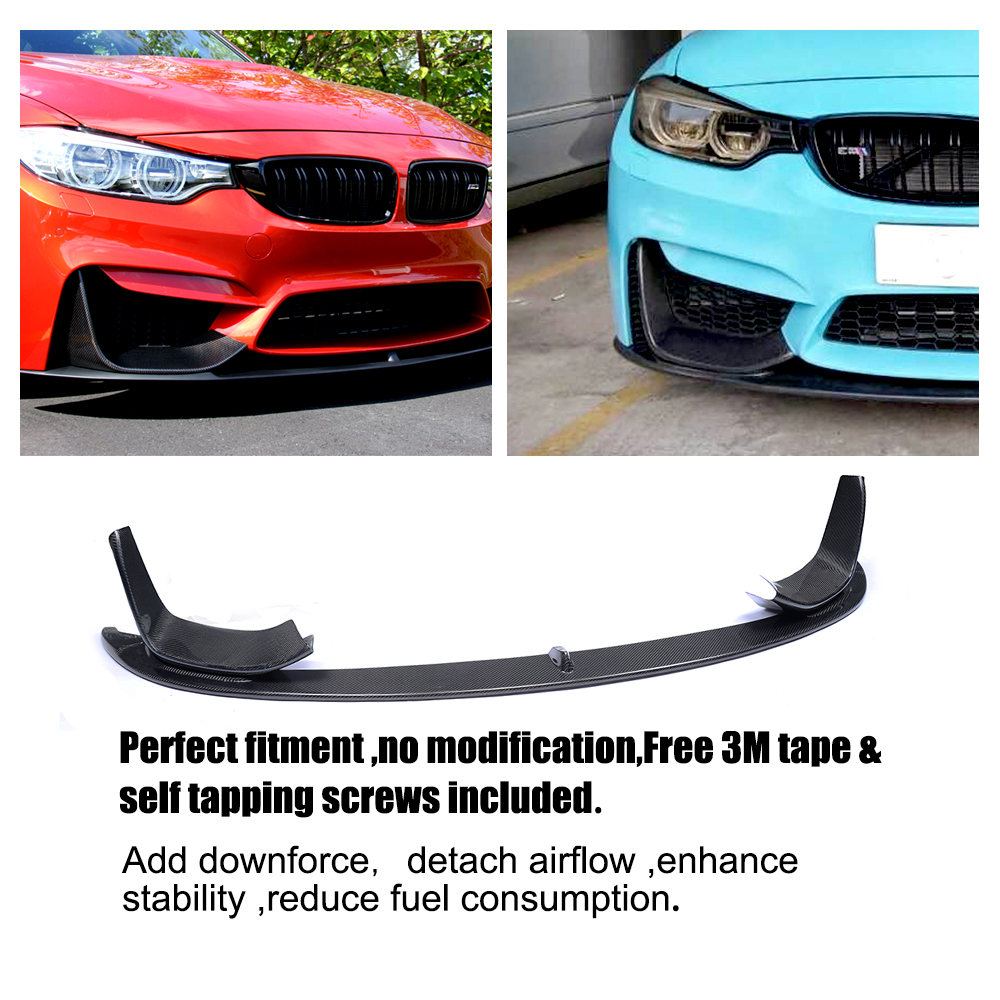 BMW M3 M4 F80 F82 F83用 Pスタイル カーボン製フロントリップ