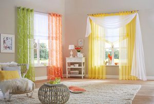 Stile europeo <span class=keywords><strong>Crema</strong></span> di colore di Disegno Tende Trasparenti - Product Image 5
