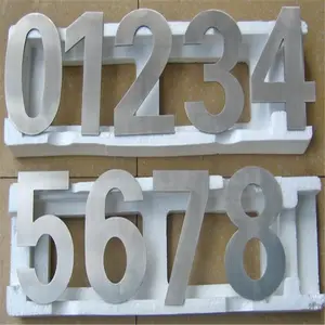 पदोन्नति कीमत उच्च गुणवत्ता OEM कस्टम 304 3D धातु साइन पत्र स्टेनलेस स्टील धातु घर का नंबर
