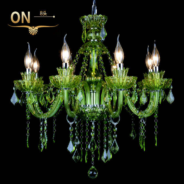 Decke kronleuchter licht vintage E14 lampe top qualität moderne neue design grün kristall kronleuchter für wohnzimmer
