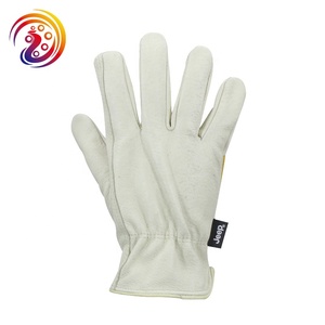 OEM <strong>Yellow</strong> Men Labor protection Lumberjack Sheepskin <strong>Leather</strong> Working <strong>Glove</strong>