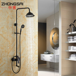 Lavabo En Laiton Salle De Bains Noir Pluie Ensemble De Douche avec douche à main tête - Product Image 1