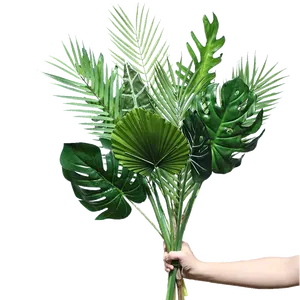 K-3112 The lowest wholesale price artificial plant palm tree leaves for scene decoration