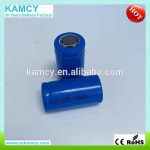 <span class=keywords><strong>3</strong></span>.7v 1100 mah li-ion akku lithium-batterie 18350 akku - Product Image 1